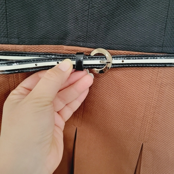 WD.NY colorblock sleeveless black and brown dress size 4 - Picture 5 of 10